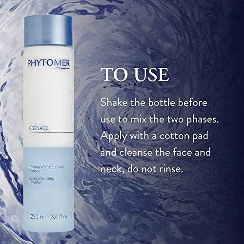 PHYTOMER Og?nage Toning Cleansing Emulsion | Dual Action Face Cleanser Removes Makeup and Tones in One | Purifying, Soothing, Anti-Aging Facial Cleanser | 250ml