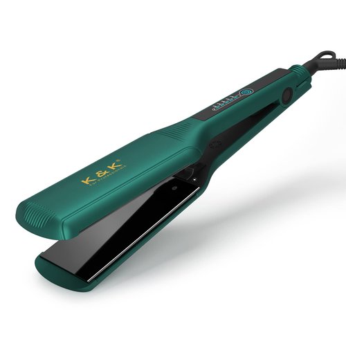 K&K 2.16 Hair Straightener for Thick, Extra Wide Flat Iron with Adjustable Temperature(248-450℉) Ceramic Coated Floating Panel, 30s Fast Heating, Dual Voltage, for Thick Curly Hair