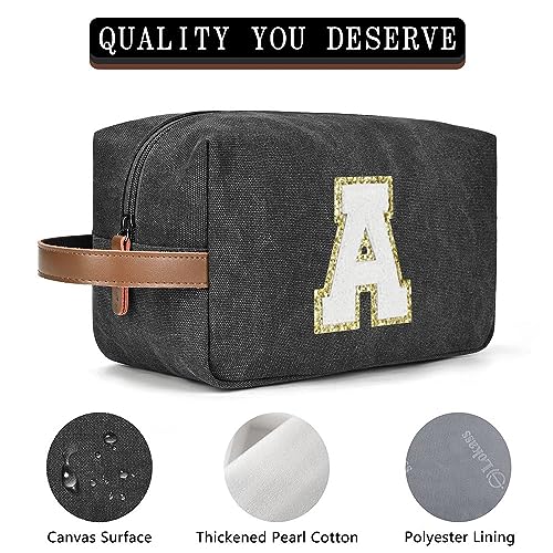 Travel Toiletry Bag for Men Initials - Graduation Gifts for Him, Personalized Shaving Kit Bag Hanging Dopp Kit - Travel Essentials, Bathroom Shower Bag for Toiletries Accessories Gifts for Men - X