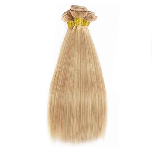 Giginger Bundles Human Hair P27/613 Blonde Straight Human Hair Bundles 10 12 14 Inch Highlight Honey Blonde Unprocessed Quick Weave Soft Sewn In Hair Extensions for Black Women
