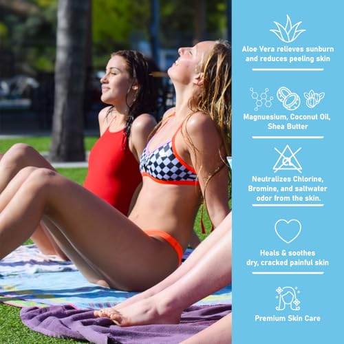 TRISWIM Swim Lotion 32oz | Neutralizes Chlorine, Bromine & Saltwater Odors | Hydrates, Restores & Nourishes Dry Skin | Aloe Vera, Shea Butter & Coconut Oil | Zen Grapefruit Scent