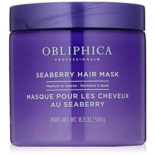Obliphica Medium to Coarse Seaberry Mask, 1.05 Pound - Nourishing and Restorative Hair Treatment for Medium to Coarse Hair Types, Ensuring Lustrous Shine, Manageability, and Revitalization