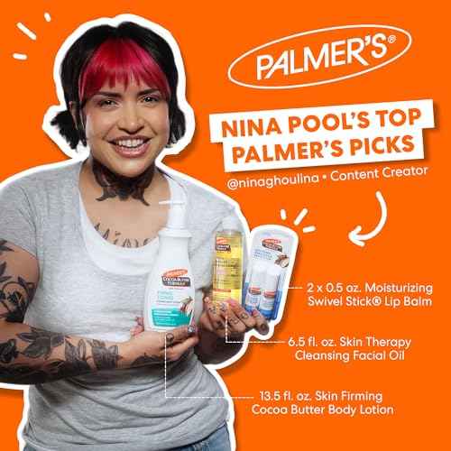 Nina Pool¡¯s Top Palmer¡¯s Picks (Set of 3): Skin Firming Cocoa Butter Body Lotion (13.5 oz), Skin Therapy Cleansing Facial Oil (6.5 fl. oz) & Moisturizing Swivel Lip Balm Stick (2 x 0.5 oz)