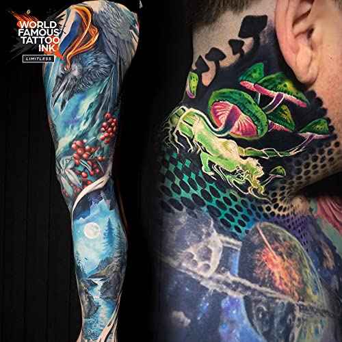 World Famous Tattoo Ink Limitless - Straight White - Professional Tattoo Ink & Tattoo Supplies - Skin-Safe Permanent Tattooing in Bold Shades - Vegan & Non-Toxic (8 oz)