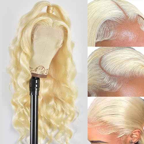 613 Lace Front Wig Human Hair 200 Density Blonde Wig Human Hair Body Wave 13x6 Lace Front Wigs Human Hair Pre Plucked Blonde HD Lace Frontal Wig 30 Inch
