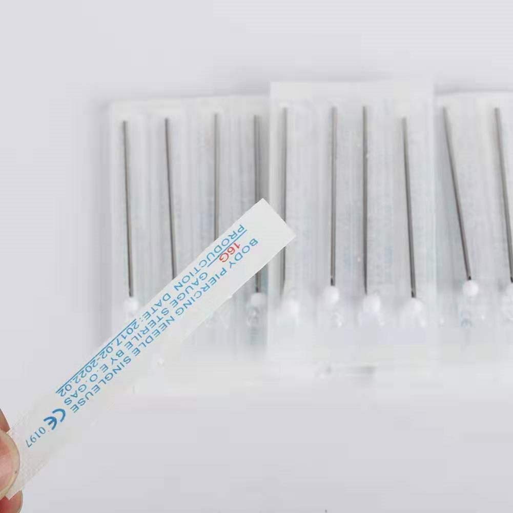 18G 10 PCS Body Piercing Needles, Body Ear Navel Nose Lip Nipple Piercing Needles, Ear Nose Piercing Needles, Tattoo Body Piercing Needles Tool