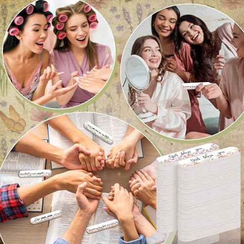 50 Pcs Christian Gifts for Women Bulk Christian Nail File Bulk Mini Bible Scripture Emery Board Nail Files Religious Appreciation Gifts for Employee Teacher Staff Coworker Women (Wildflower)