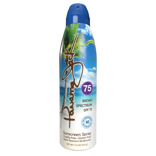 Panama Jack Continuous Spray Sunscreen - SPF 75, Broad Spectrum UVA/UVB Protection, PABA, Paraben, Gluten & Cruelty Free, Water Resistant (80 Minutes), 5.5 OZ (Pack of 2)
