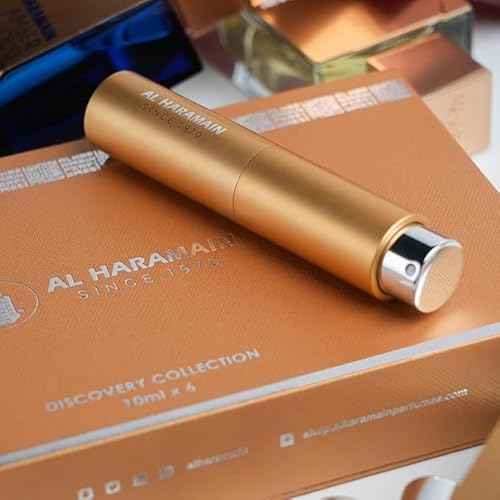 Al Haramain Discovery Collection - Amber Oud for Unisex Adult - 6 Pc Mini Gift Set 0.33oz Amber Oud,Perfume Atomiser