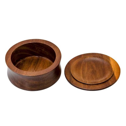 Danweix Wooden Shaving Bowl with Lid, Shaving Soap & Cream Bowl for Men Classic Style Easy to Lather Fits Wet Shaving (1#)