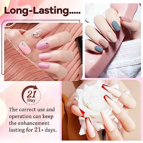 JODSONE 100 Bottles of Gel Nail Polish Kit with U V Led Light 95 Multiple Glossy Glitter Colors Mint Green Light Pink Nail Gel Base Coat Glossy and Matte Top Coat