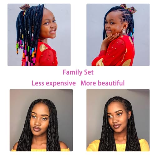 Brazilian Wool Hair Acrylic 100% 8 Pack for African Crochet Braid/Box Braids/Jumbo Braiding/Senegalese Twist/Faux Locs/Twist Wraps Synthetic Fiber Hair Extensions Natural Black Color