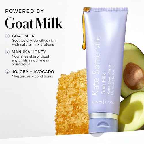 Kate Somerville Stressed Skin Saviors Goat Milk Set ? Full Sized Face and Body Skincare Set with Goat Milk Cleanser & Goat Milk Body Lotion