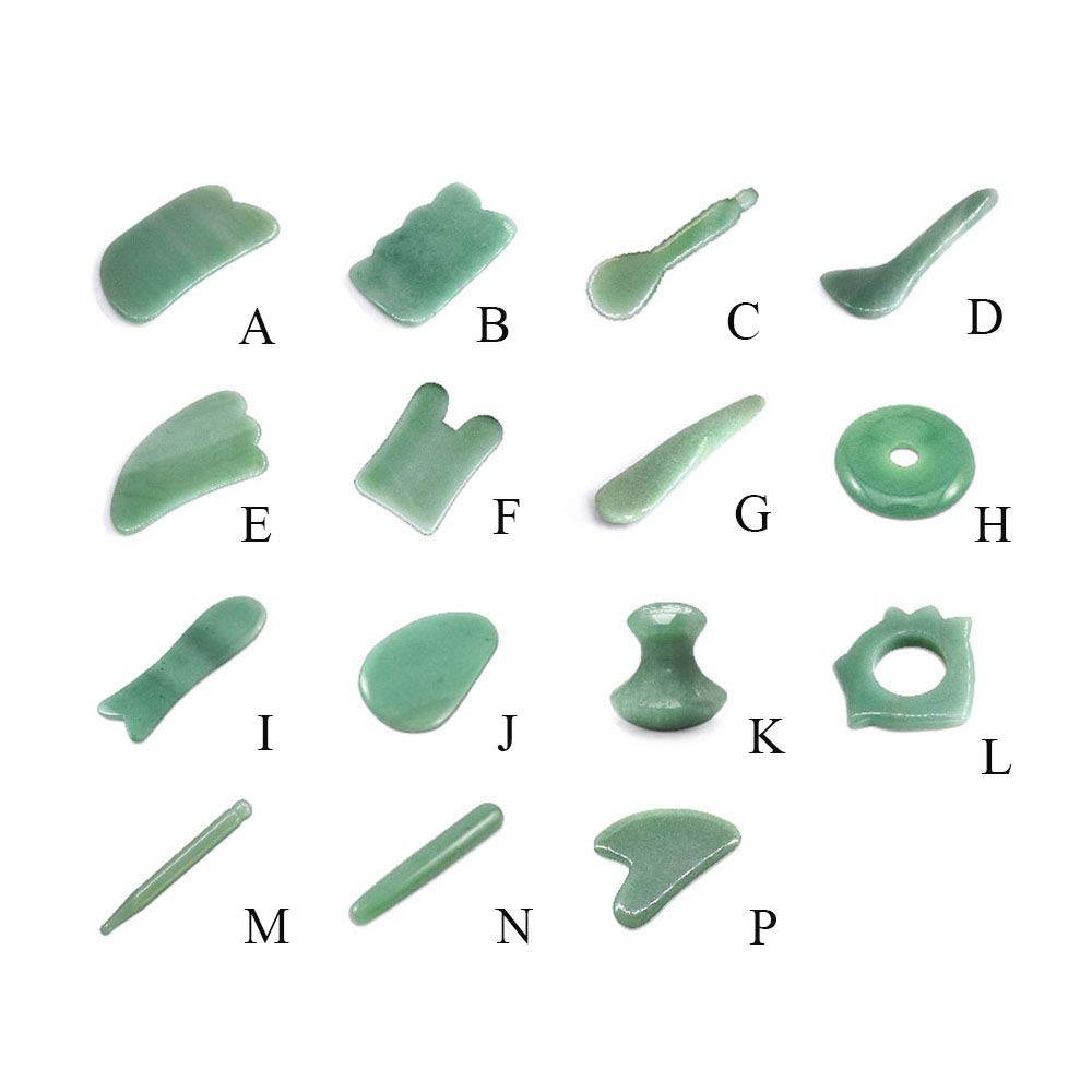 TOP SEWING Facial Gua Sha Tool for Chin Massage Tool Natural Jade Stone Gua Sha Board for Face SPA Acupuncture Therapy Trigger Point Treatment