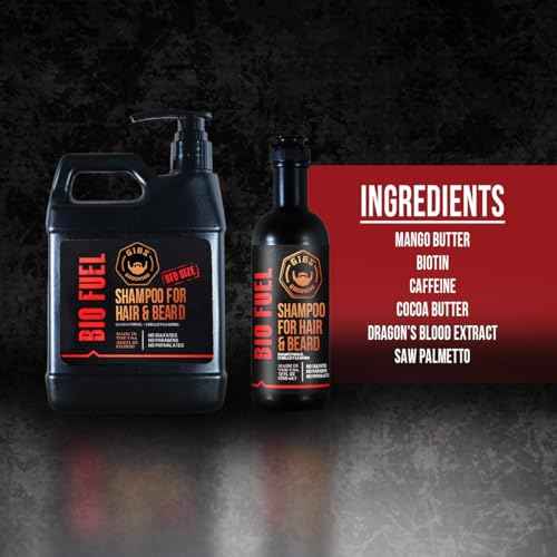 GIBS Bio Fuel Shampoo for Hair & Beard, Moisturizing & Nourishing, 12 fl oz