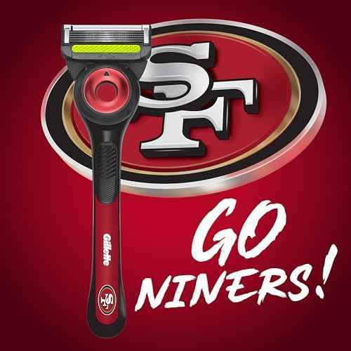 Gillette Labs Special NFL 49ers Edition Shaving Razor for Men - 1 Handle, 1 Razor Blade Refill, Perfect for Game Day Grooming, GilletteLabs with Exfoliating Bar