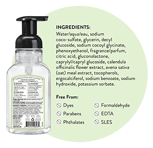 J.R. Watkins Foaming Hand Soap Pump with Dispenser, Moisturizing All Natural Hand Soap Foam, Alcohol-Free, Cruelty-Free, USA Made, Use as Kitchen or Bathroom Soap, Neroli & Thyme, 9 fl oz, 6 Pack