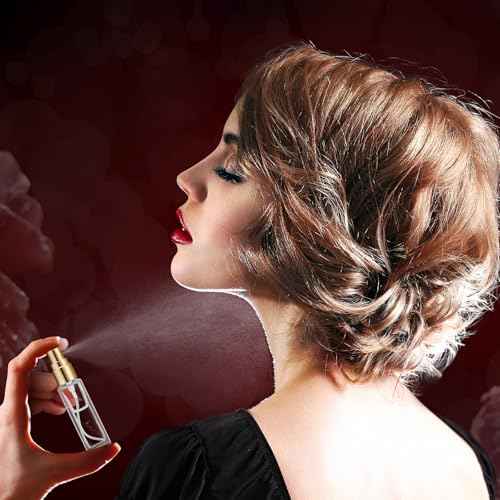 Domensi 30 Pcs 10 ml Empty Glass Perfume Bottles Bulk - Gold Refillable Cologne Spray Atomizer with Pump, for Travel, Skincare, Haircare, Cleaning & DIY Essentials