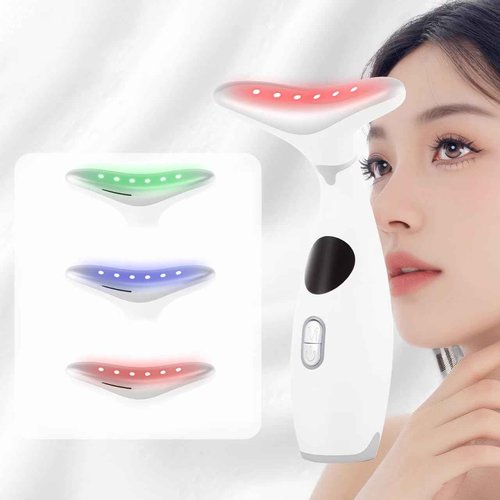 Sveekery 3-in-1 Facial Sculptor with Red Light Therapy, Microcurrent & Vibration Massager, Portable Anti-Aging Device for Face and Neck Care, Wrinkle Reducer Face Lift Tool (White)
