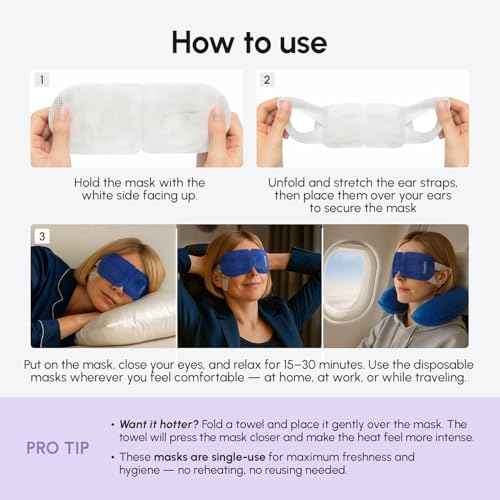 MAREE Steam Eye Mask ? 3-in-1 Heated Eye Mask for Dry Eyes ? Masks for Women for Puffy Eyes ? Steam Eye Masks Disposable ? Warm Compress for Eye ? Spa Gifts for Women Relaxation ? Travel Essentials