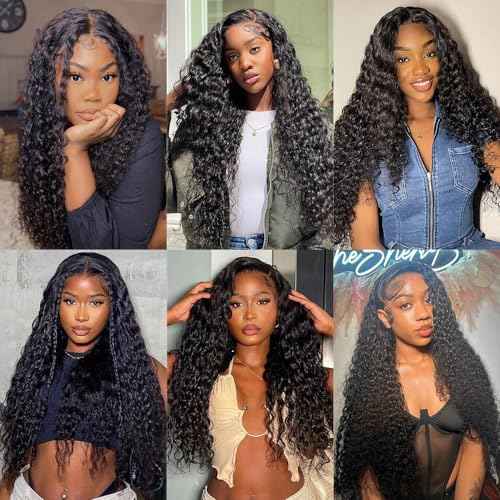 Human Hair Bundles Deep Wave 4 Bundles (16 18 20 22 inches) 12A Grade Brazilian Virgin 100% Unprocessed Human Hair Deep Wavy Bundles Natural Black Wet Hair Extensions