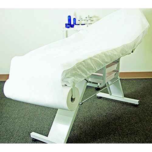 Disposable Non-Woven Bed Sheet Roll 24" x 330 ft Perforated Every 6 feet White Water Repellent Soft Durable Table Cover for Spa Salon Massage Medical and Dermatology use Renders 55 full Treatments