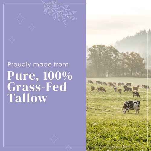 2.0 floz Beef Tallow for Skin Care - Grass Fed Tallow & Honey Balm Ideal for Eczema, Stretch Marks, Redness, Itching - Organic Beef Tallow for Face+Body Moisturizer is Ideal Gift for Women