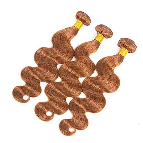#30 Brown Bundles Human Hair Body Wave Bundles 24 24 24 Inch Brown Body Wave Bundle Unprocessed Brazilian Virgin Weave Hair 3 Bundle 50 Gram Per Bundle
