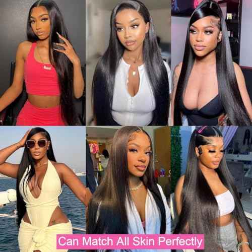 BELE 13x4 Lace Front Wigs Human Hair 22 Inch 200% Density Pre Plucked Brazilian Virgin Straight Skinlike Real Hd Lace Frontal Wigs Human Hair Glueless Straight Lace Front Wigs for Women