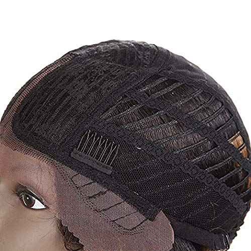 Joedir Lace Front Wigs Ombre Blonde 24" Long Small Curly Wavy Synthetic Wigs For Black Women 130% Density Wigs(1B)