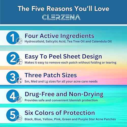 Star Pimple Patches for Face | Star Acne Patches Salicylic Acid, Tea Tree Oil and Calendula Oil | Star Pimple Patches Cute Teen Acne Treatment for Girls