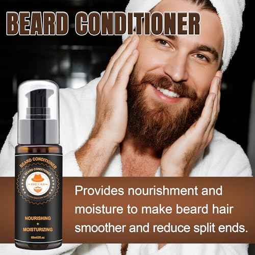 XIKEZAN Mens Gifts, Beard Grooming Kit with Sweet Orange Beard Wash,Oil, Conditioner,Balm,Brush,Comb,Cool Mens Christmas Secret Santa Gifts for Dad Husband Grandpa Boyfriend Him Stocking Stuffers