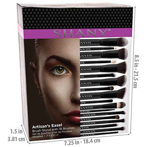 SHANY Makeup Brushes Artisan Easel Elite Cosmetics Make up Brush Set, Complete Kabuki Makeup Brush Set - Old Packaging