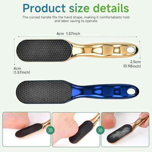 Nano Glass Foot File Callus Remover, Beyond The Cream Foot File,NanoGlass Feet File Professional Hard Skin Remover with Non-Slip Ergonomic Handle (Blue,1Pcs)