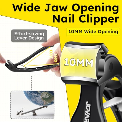 Nail Clippers for Seniors, Heavy Duty Ingrown Toenail Clippers with Long Handle£¬Angled Head Large Toe Nail Clippers and Slanted Nail Cutter for Thick Nail for Men Women Pregnant Elderly 6Pcs