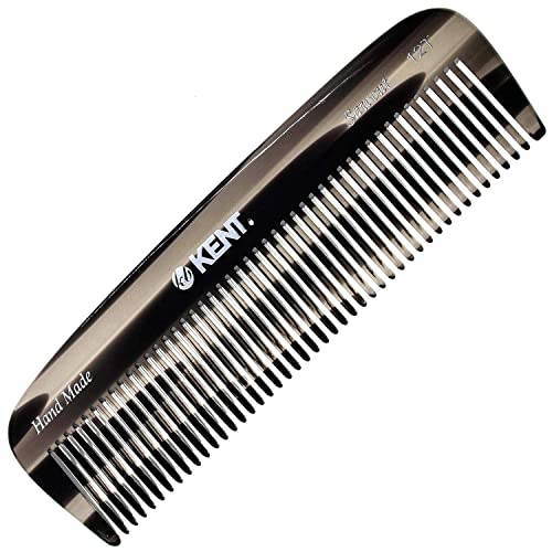 Kent 12T G Wide Tooth Comb, Hair Detangling Comb, Handmade-Pocket Comb for Thick, Curly, Wavy Hair, Large Tooth Comb, Hair Detangler Comb for Grooming Hair, Beard and Mustache