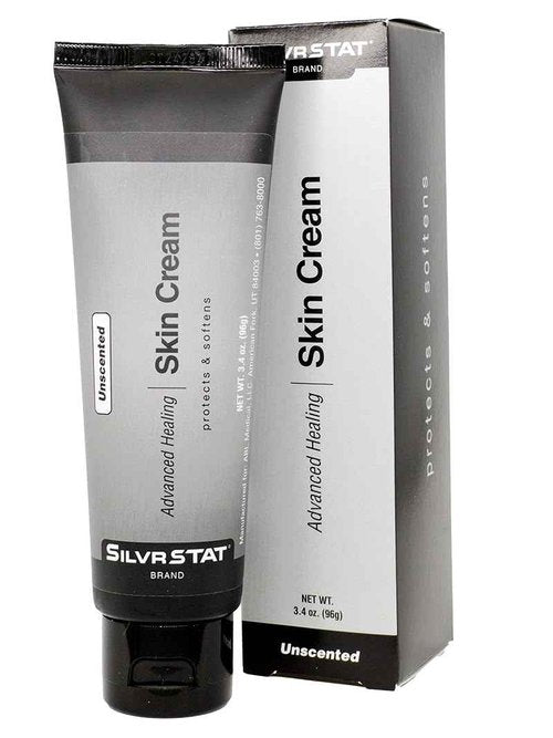 SilvrSTAT Advanced Healing Skin Cream with Silver, Vitamin E, & Hyaluronic Acid Which Promotes Natural Healing | Unscented | 3.4 oz