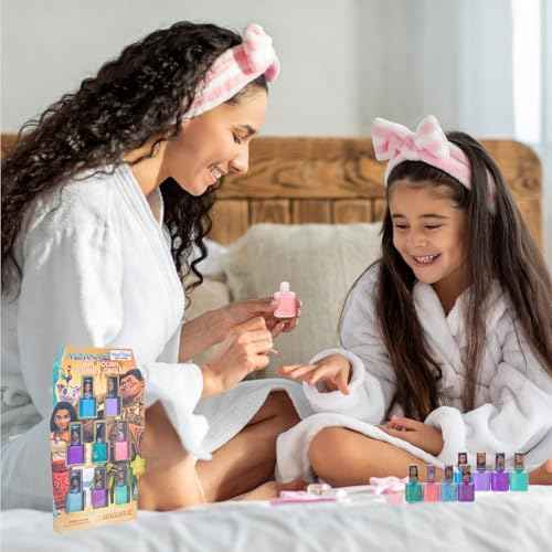 Townley Girl Moana 2 Non-Toxic Water-Based Peel Off Nail Polish Set with Glittery Shimmery and Opaque Colors for Girls Kids Ages 3+ Perfect for Parties Sleepovers and Makeovers 8 Pcs