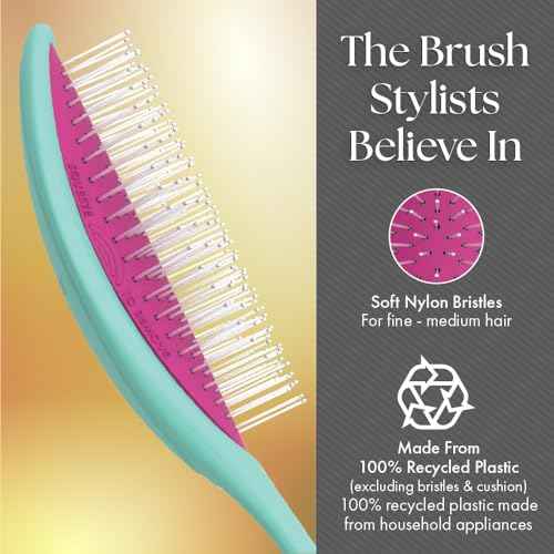Olivia Garden OG Detangler Brush ? Removable Cushion, Gentle Scalp Massage & Detangling for Wet or Dry, Fine to Medium Hair