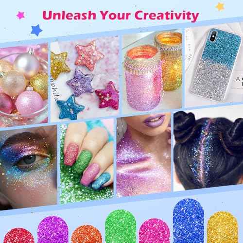 Temporary Glitter Tattoo Kids, Bledras 42 Glitter Colors Glitter Tattoo Kit,210 Unique Stencils,3 Glue,5 Brushes,6 Stickers, Glitter Tattoos for Kids,Adults,Boys Girls Birthday Party Halloween