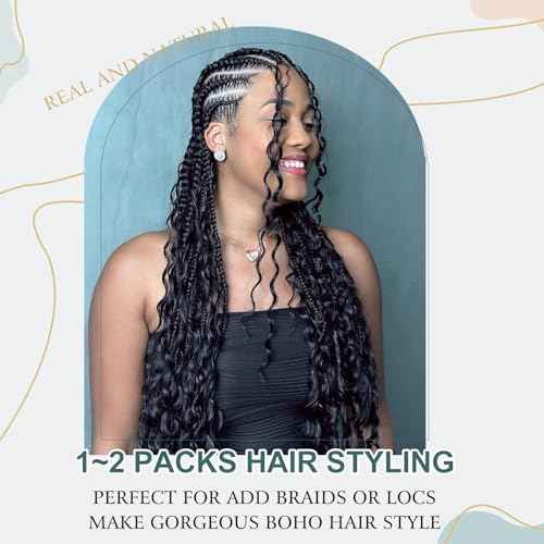 Human Crochet Hair Knotless Pre Separated Crochet Bulk Braids Feather Crochet Hair Gogo Curly Natural Black Invisiable Knot Hair Extensions For Women Girl 120g 100 Strands