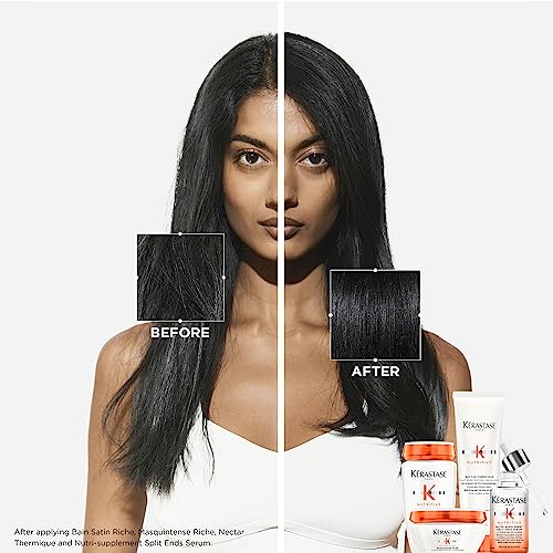 Kerastase Nectar Thermique Heat Protecting Cream - Anti-Frizz, Softness & Shine, Heat Protection, With Niacinamide, For Medium to Thick Dry Hair