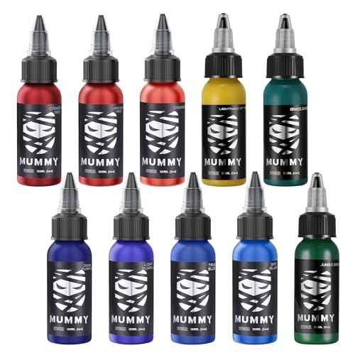 Mummy USA Custom Tattoo Ink Traditional Set Tattoo Kit for Professinoal Tattoo Artists(Pack of 10)
