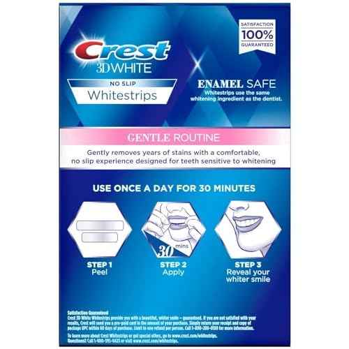 Crest 3D Whitestrips for Sensitive Teeth, Teeth Whitening Strip Kit, 28 Strips (14 Count Pack)