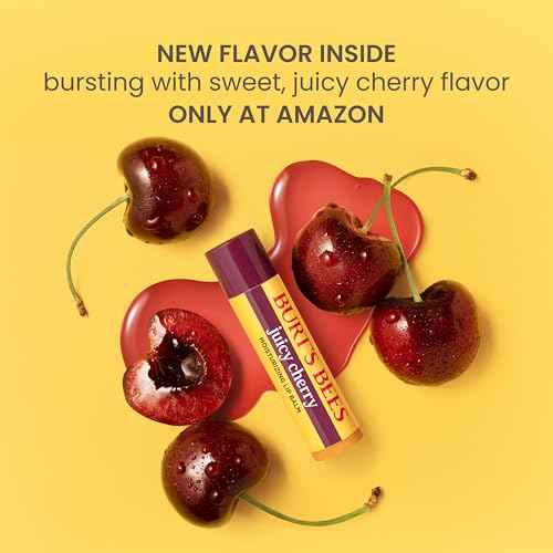 Burt's Bees 12 Days of Joy Lip Balm Advent Calendar Gift Set, Flavored Lip Balm Pack Great for Office Holiday Gifts, Tint-Free, Natural Origin Lip Care, 12 Tubes, 0.15 oz.