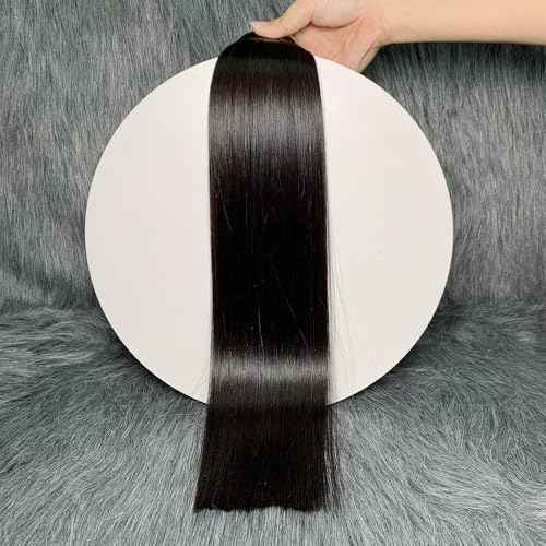 Burmese Bone Stw Raw Human Hair Single Bundle, Natural Super Sliky Straight Bundles Human Hair,Keep Soft and Smooth After Washes Fivefold Lifespan Than Regular Hair (18 inch(100g))