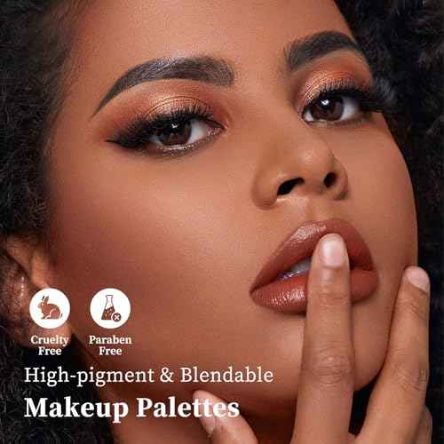 Color Nymph Naked Eyeshadow & Blush Palette Set?Highly Pigmented Blush Highlighter Bronzer Makeup Palettes?Travel Friendly Shimmer Powder Face Pallet