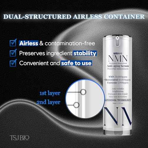 NMN Radiance Renewal Serum - Professional Grade Skincare with NMN 70,000PPM, Resveratrol & Exosome Complex (1.01 fl oz)