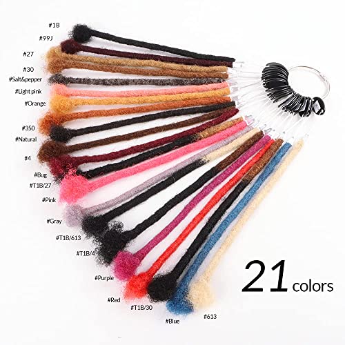 Orientfashion Human Hair Dreadlock Extensions,Locs Extensions Human Hair Regular Loc Extensions Human Hair,Human Hair Locs For Women/Men,Natural black can be bleached and dyed (12inch 0.6cm 20locs,1b)