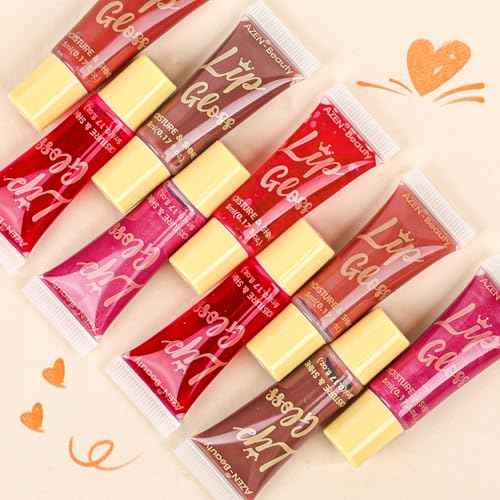 AZEN 120 Pack Lip Gloss Set, Color Lip Oil for Dry Cracked Lips Moisturizing Hydrating Nourishing with Vitamin E